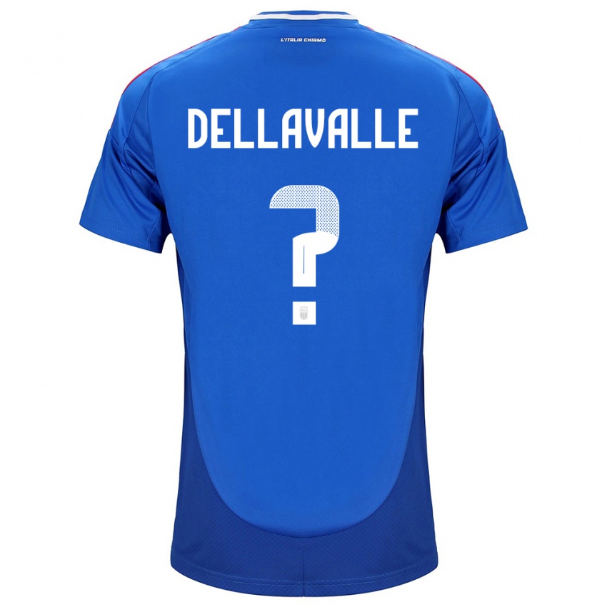 Mujer Camiseta Italia Alessandro Dellavalle #0 Azul 1ª Equipación 24-26 La Camisa