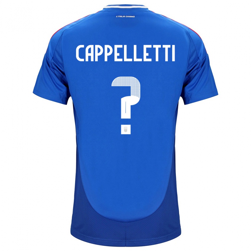 Mujer Camiseta Italia Mattia Cappelletti #0 Azul 1ª Equipación 24-26 La Camisa