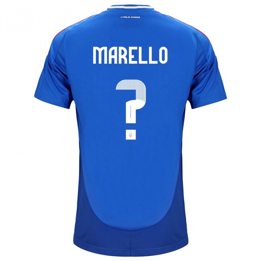 Mujer Camiseta Italia Mattia Marello #0 Azul 1ª Equipación 24-26 La Camisa