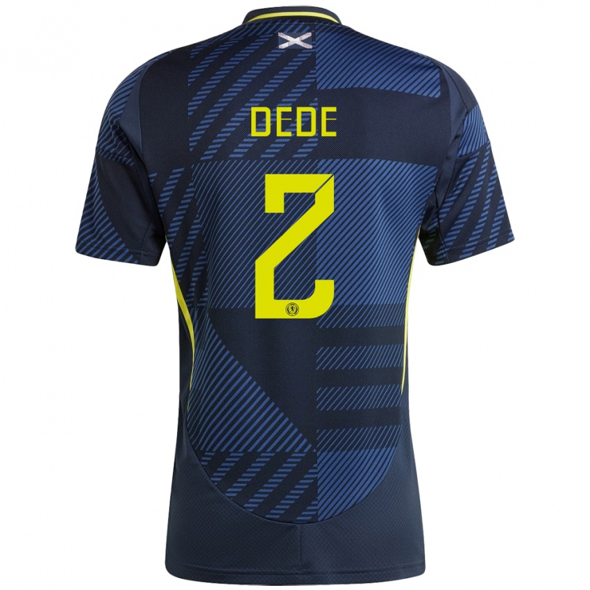 Mujer Camiseta Escocia Josh Dede #2 Azul Oscuro 1ª Equipación 24-26 La Camisa