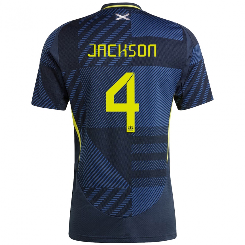 Mujer Camiseta Escocia Louis Jackson #4 Azul Oscuro 1ª Equipación 24-26 La Camisa