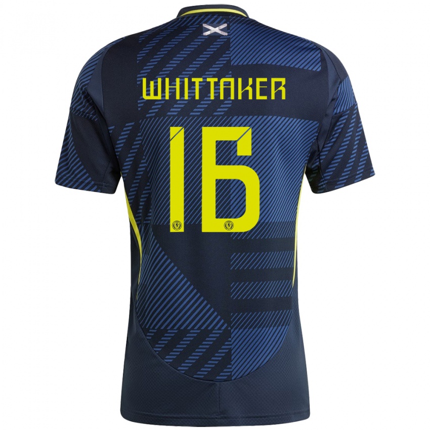 Mujer Camiseta Escocia Rory Whittaker #16 Azul Oscuro 1ª Equipación 24-26 La Camisa