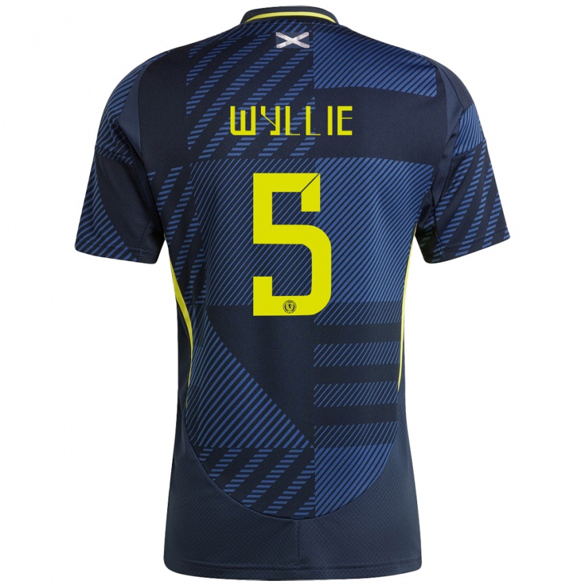 Mujer Camiseta Escocia Jack Wyllie #5 Azul Oscuro 1ª Equipación 24-26 La Camisa