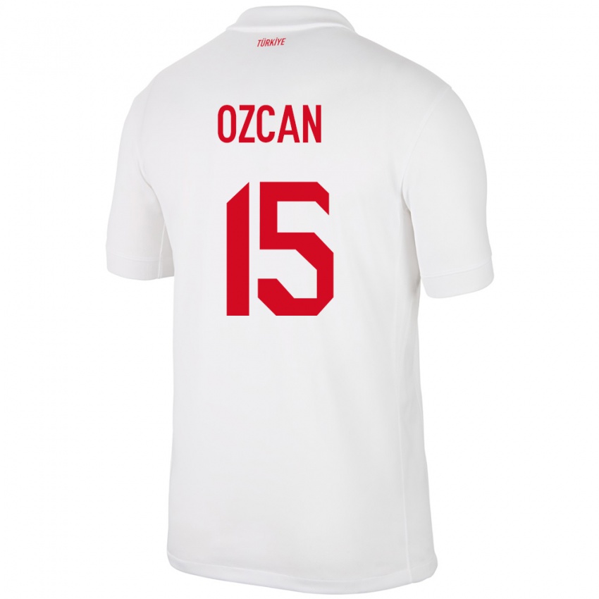 Mujer Camiseta Turquía Salih Özcan #15 Blanco 1ª Equipación 24-26 La Camisa