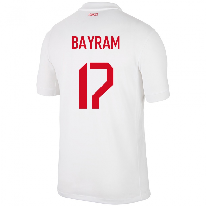 Mujer Camiseta Turquía Abdurrahman Bayram #17 Blanco 1ª Equipación 24-26 La Camisa