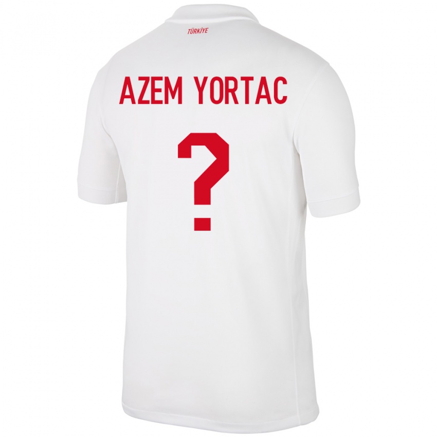 Mujer Camiseta Turquía Mustafa Azem Yortaç #0 Blanco 1ª Equipación 24-26 La Camisa