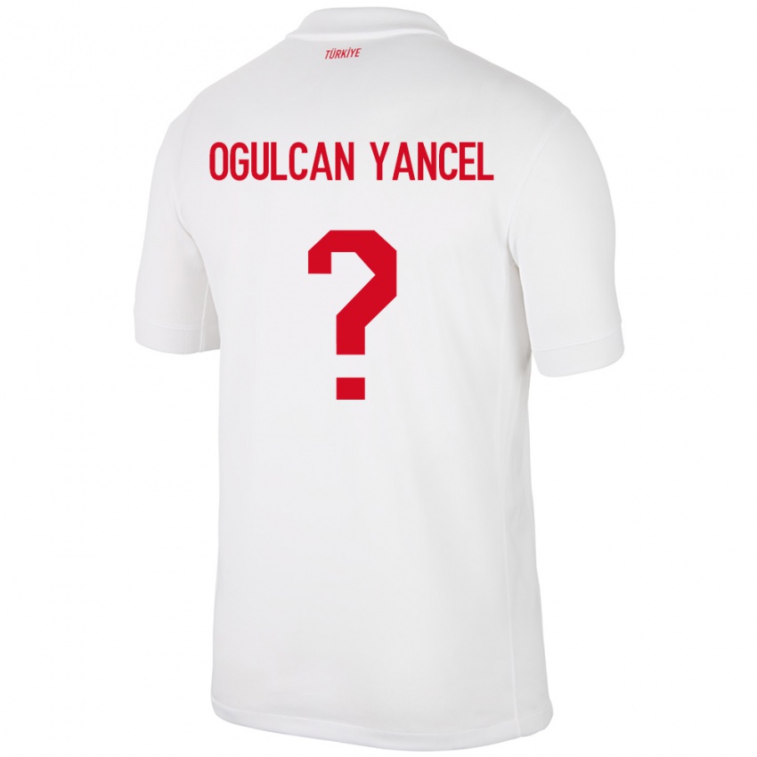 Mujer Camiseta Turquía Necati Oğulcan Yançel #0 Blanco 1ª Equipación 24-26 La Camisa