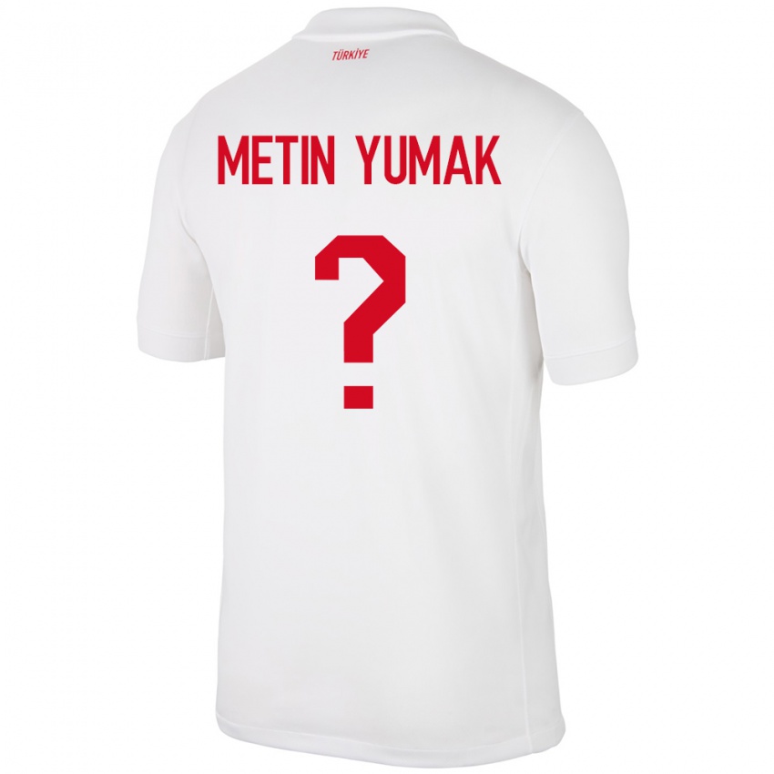 Mujer Camiseta Turquía Yiğit Metin Yumak #0 Blanco 1ª Equipación 24-26 La Camisa