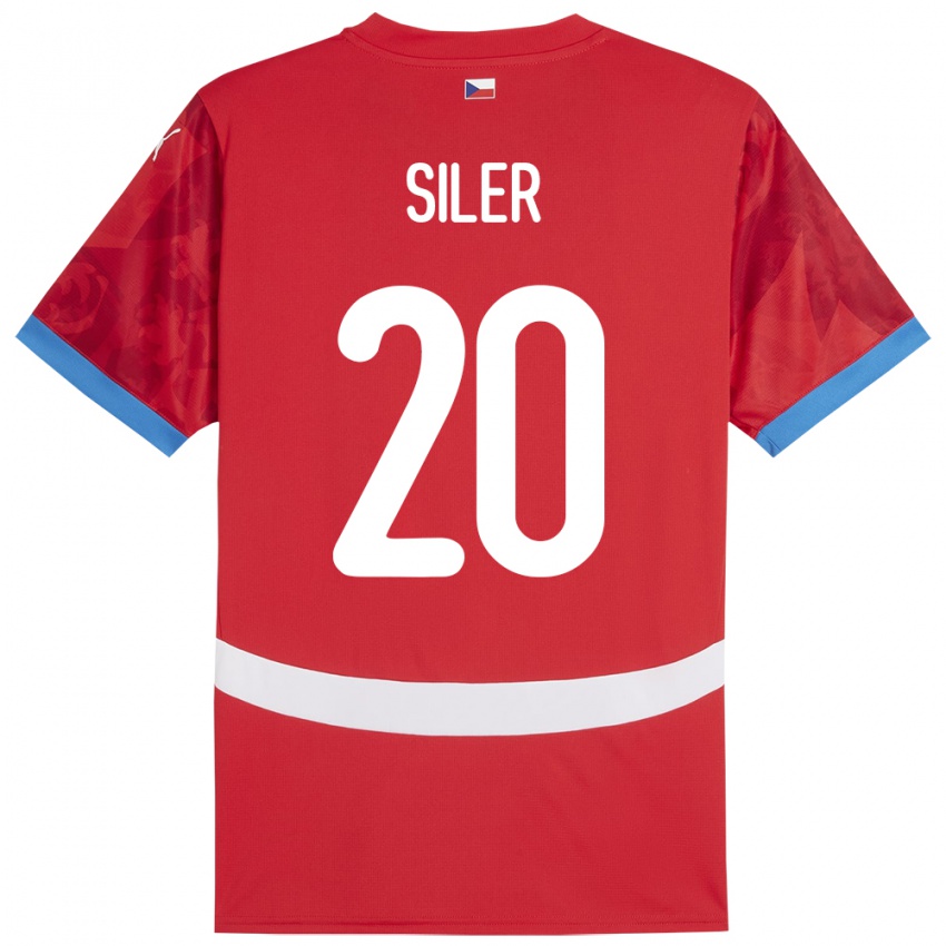 Mujer Camiseta Chequia Radek Siler #20 Rojo 1ª Equipación 24-26 La Camisa