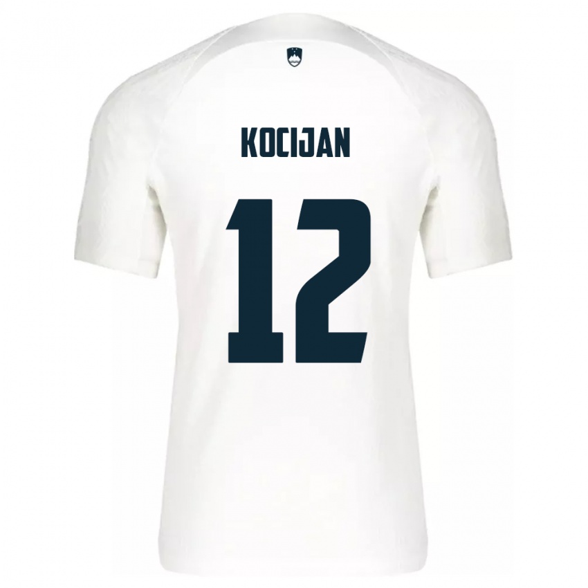 Mujer Camiseta Eslovenia Iva Kocijan #12 Blanco 1ª Equipación 24-26 La Camisa