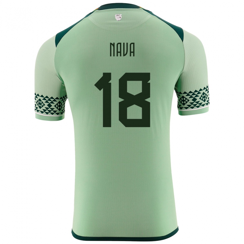 Mujer Camiseta Bolivia Fernando Nava #18 Verde Claro 1ª Equipación 24-26 La Camisa