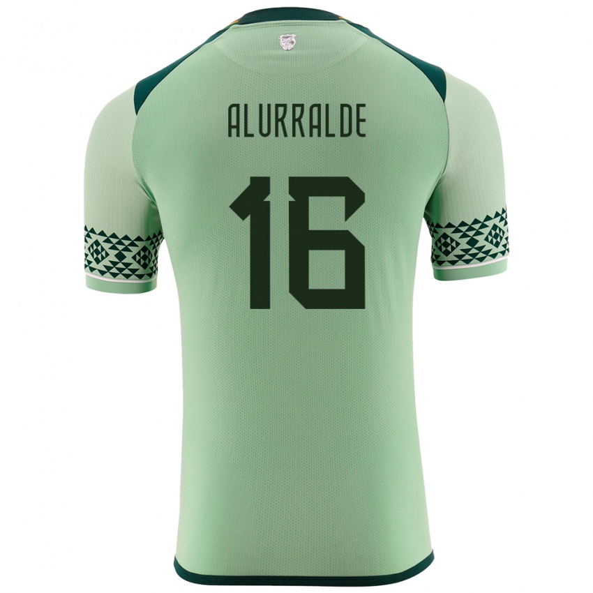 Mujer Camiseta Bolivia Samantha Alurralde #16 Verde Claro 1ª Equipación 24-26 La Camisa