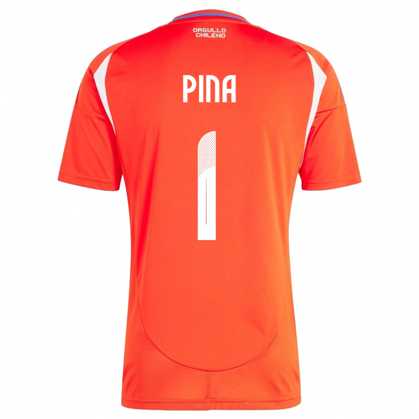 Mujer Camiseta Chile Cristóbal Piña #1 Rojo 1ª Equipación 24-26 La Camisa