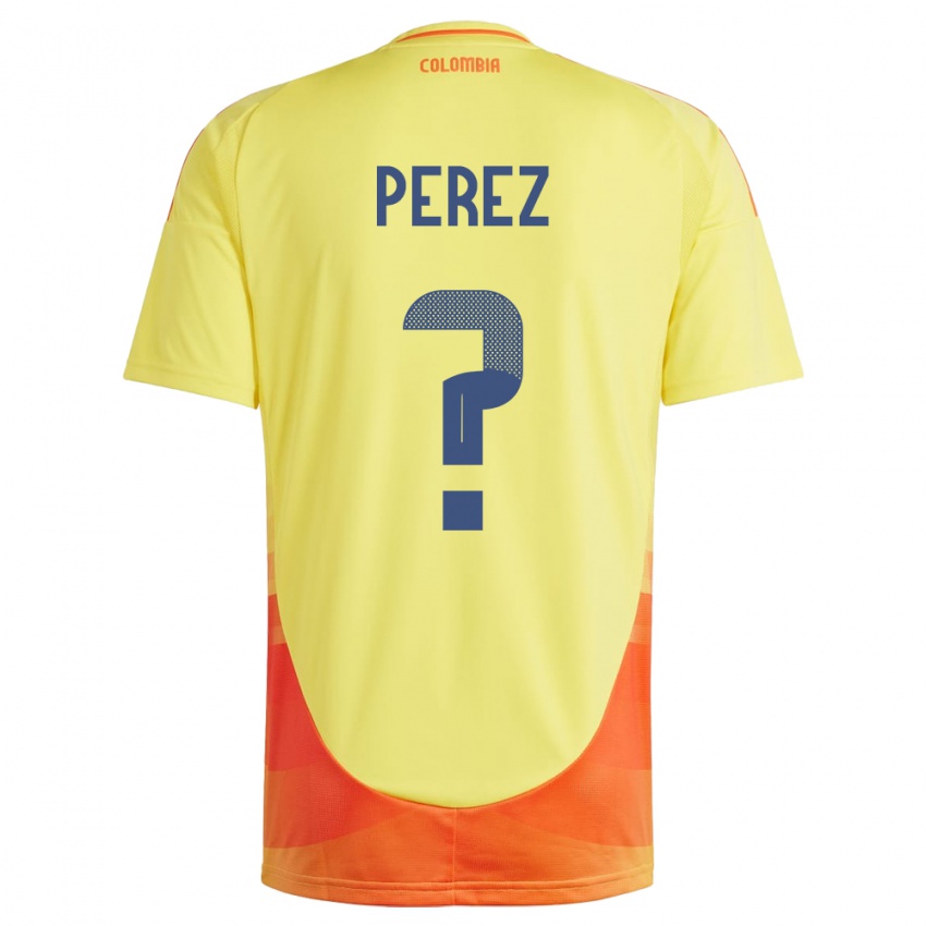 Mujer Camiseta Colombia Jafe Pérez #0 Amarillo 1ª Equipación 24-26 La Camisa