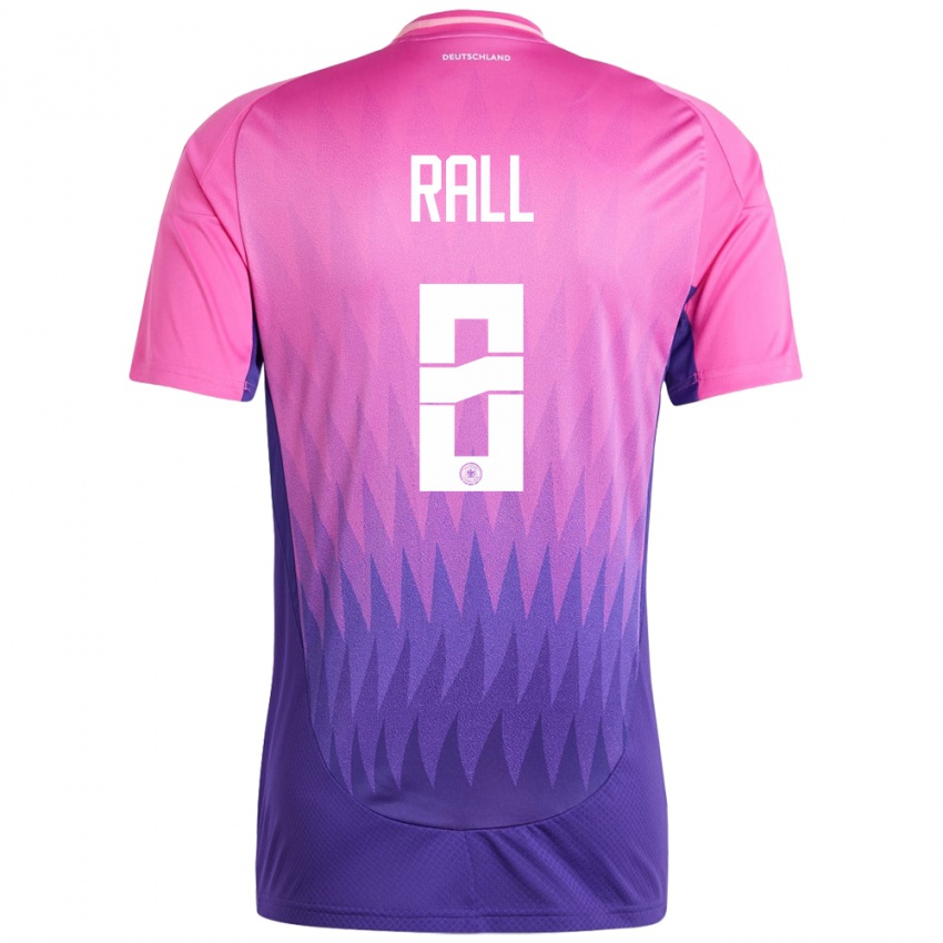 Mujer Camiseta Alemania Maximiliane Rall #8 Rosado Morado 2ª Equipación 24-26 La Camisa