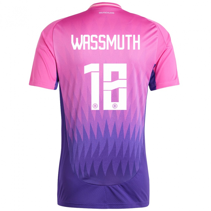 Mujer Camiseta Alemania Tabea Wabmuth #18 Rosado Morado 2ª Equipación 24-26 La Camisa