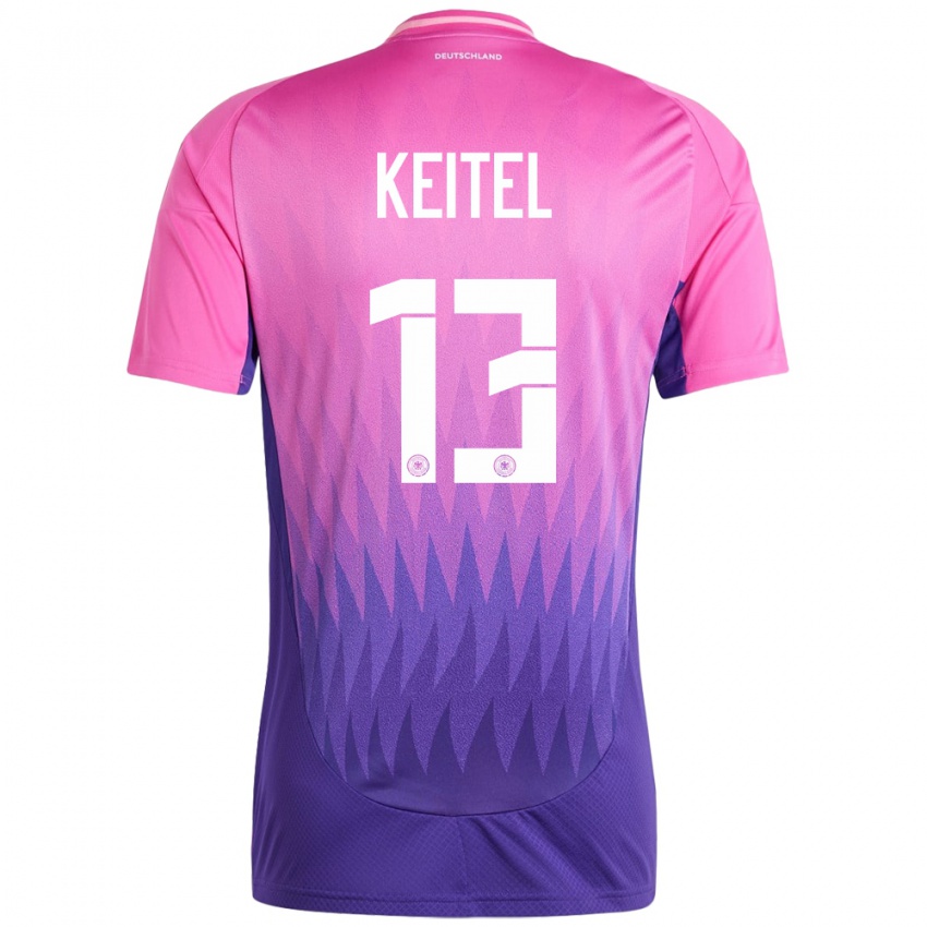 Mujer Camiseta Alemania Yannik Keitel #13 Rosado Morado 2ª Equipación 24-26 La Camisa