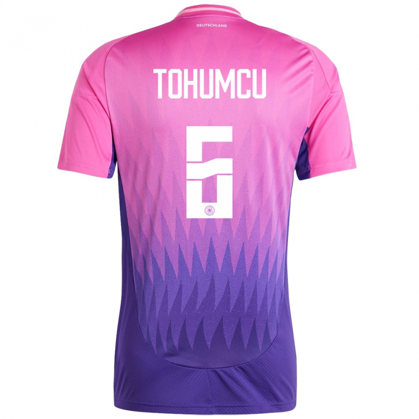 Mujer Camiseta Alemania Umut Tohumcu #6 Rosado Morado 2ª Equipación 24-26 La Camisa