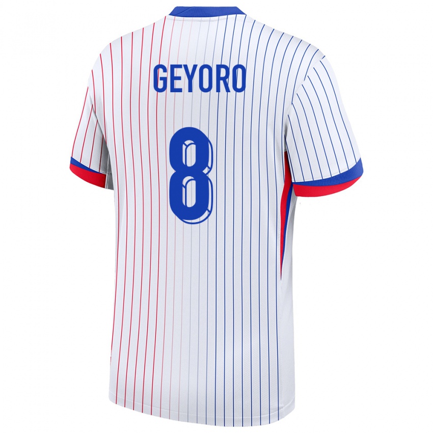 Mujer Camiseta Francia Grace Geyoro #8 Blanco 2ª Equipación 24-26 La Camisa