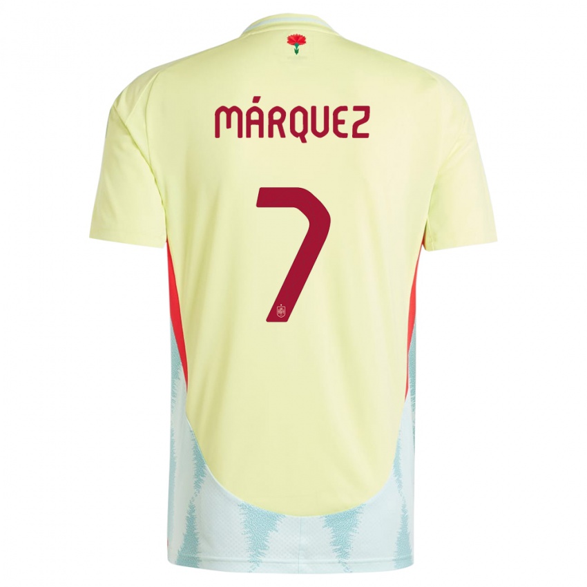 Mujer Camiseta España Rosa Marquez #7 Amarillo 2ª Equipación 24-26 La Camisa