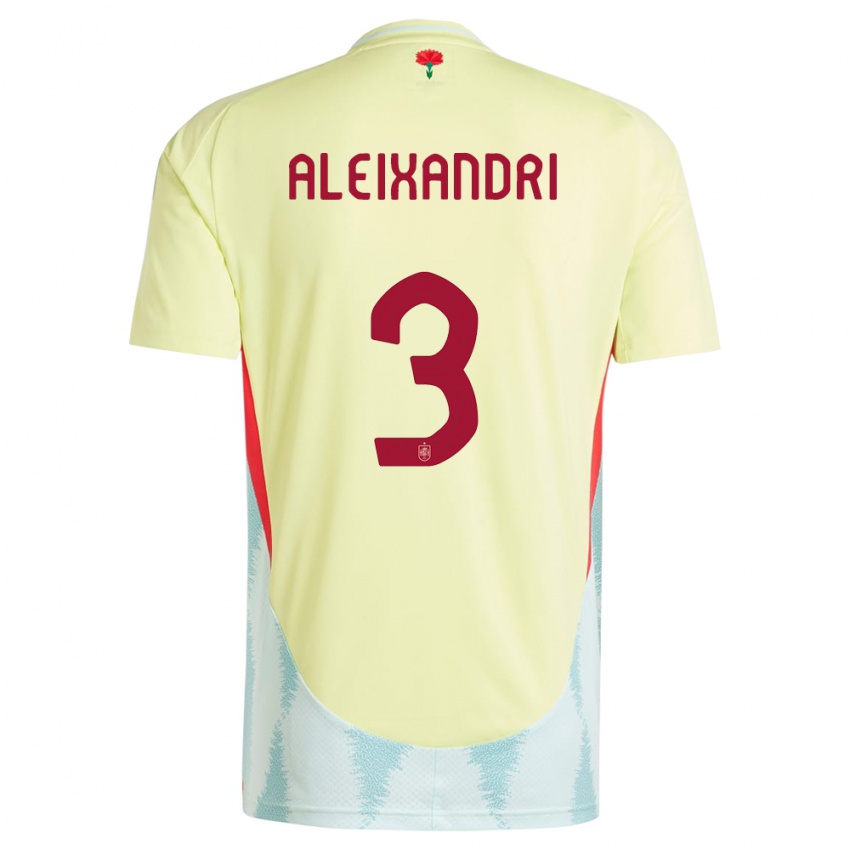 Mujer Camiseta España Laia Aleixandri #3 Amarillo 2ª Equipación 24-26 La Camisa