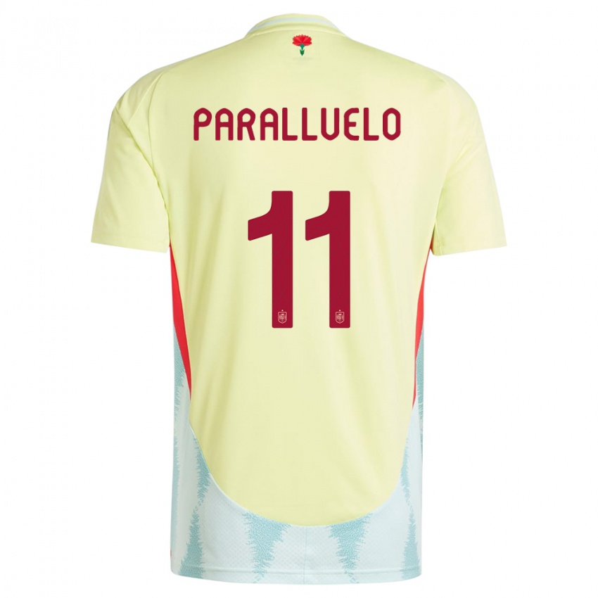 Mujer Camiseta España Salma Paralluelo #11 Amarillo 2ª Equipación 24-26 La Camisa