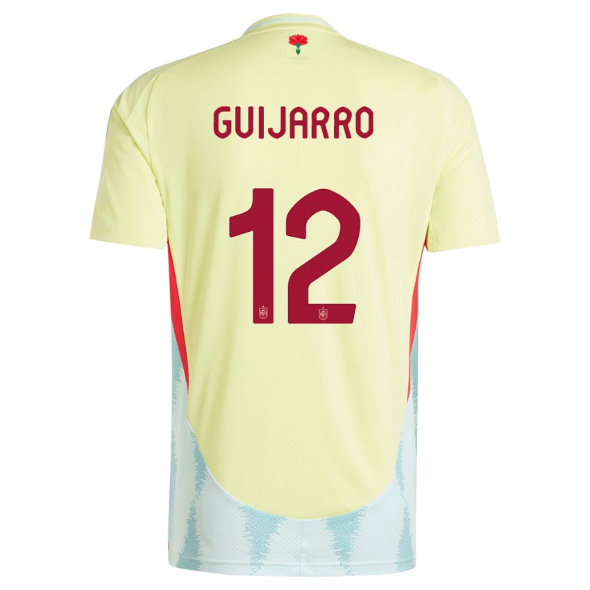 Mujer Camiseta España Patricia Guijarro #12 Amarillo 2ª Equipación 24-26 La Camisa