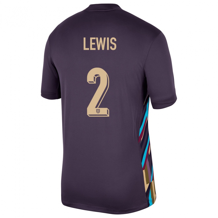 Mujer Camiseta Inglaterra Rico Lewis #2 Pasa Oscura 2ª Equipación 24-26 La Camisa