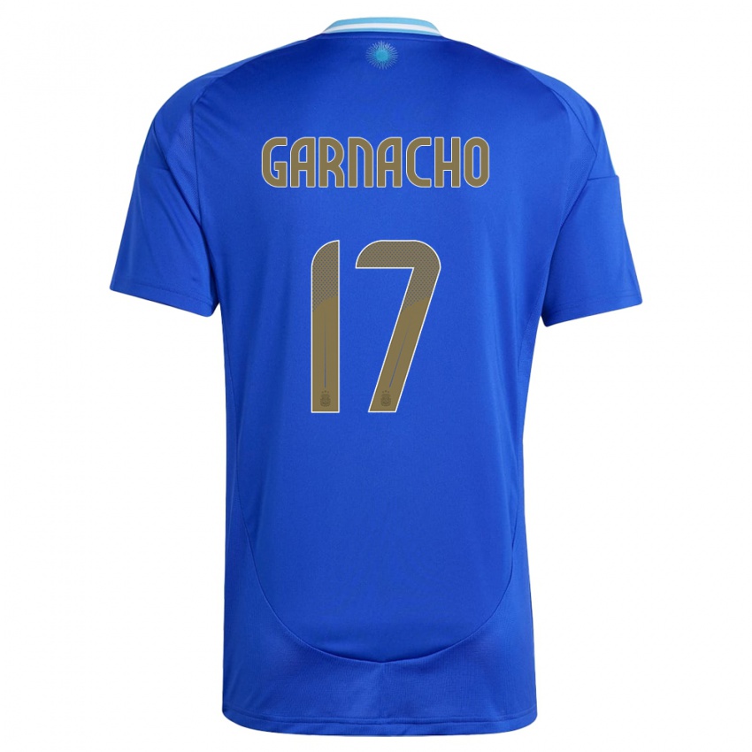 Mujer Camiseta Argentina Alejandro Garnacho #17 Azul 2ª Equipación 24-26 La Camisa