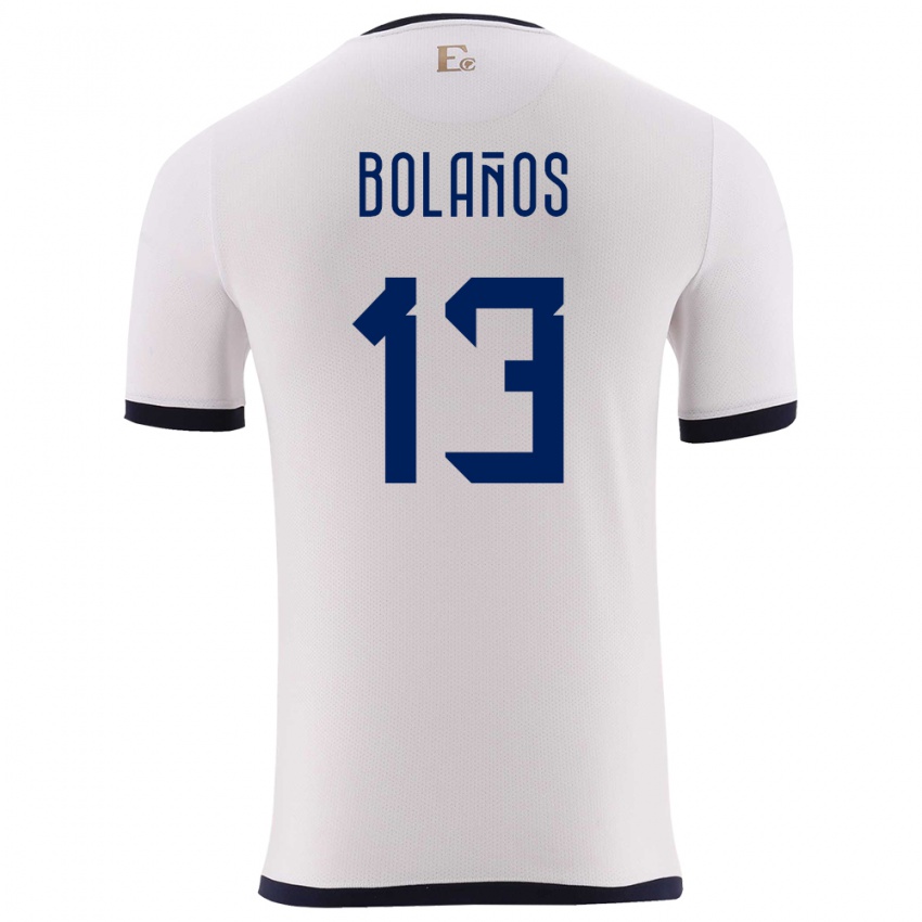 Mujer Camiseta Ecuador Nayely Bolanos #13 Blanco 2ª Equipación 24-26 La Camisa