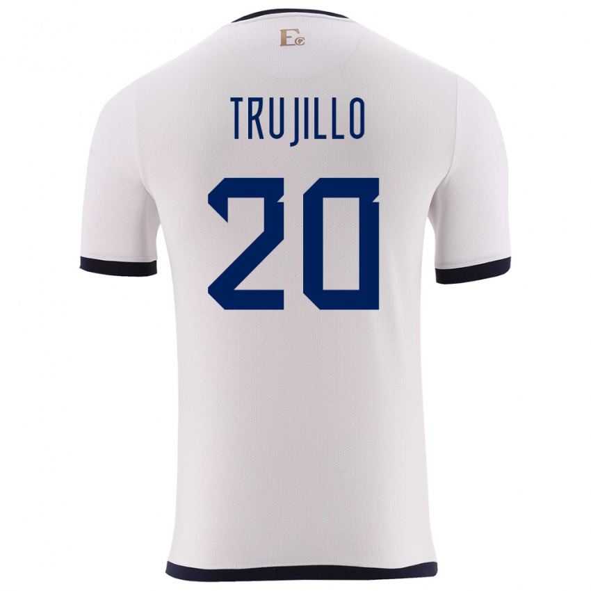 Mujer Camiseta Ecuador Isabel Trujillo #20 Blanco 2ª Equipación 24-26 La Camisa