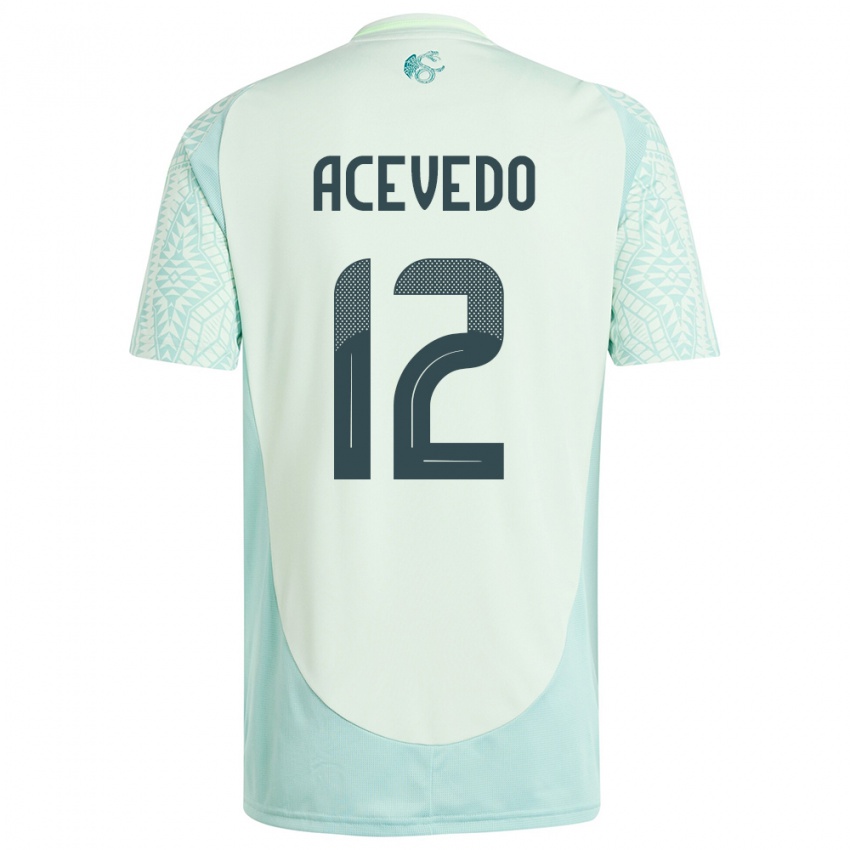 Mujer Camiseta México Carlos Acevedo #12 Lino Verde 2ª Equipación 24-26 La Camisa