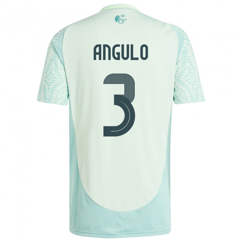 Mujer Camiseta México Jesus Angulo #3 Lino Verde 2ª Equipación 24-26 La Camisa