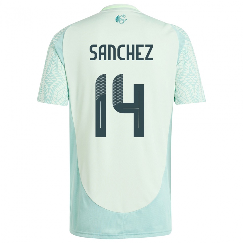 Mujer Camiseta México Erick Sanchez #14 Lino Verde 2ª Equipación 24-26 La Camisa