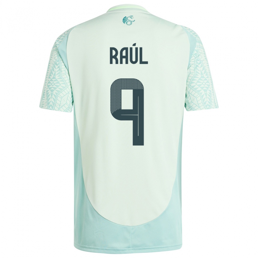 Mujer Camiseta México Raul Jimenez #9 Lino Verde 2ª Equipación 24-26 La Camisa