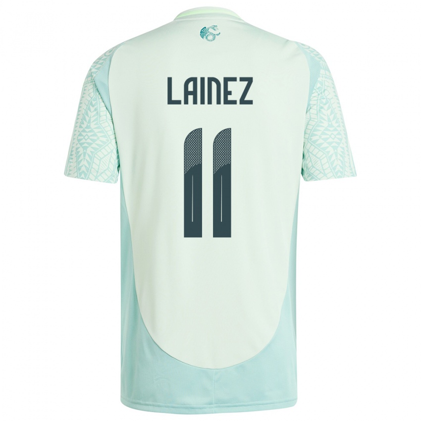 Mujer Camiseta México Diego Lainez #11 Lino Verde 2ª Equipación 24-26 La Camisa