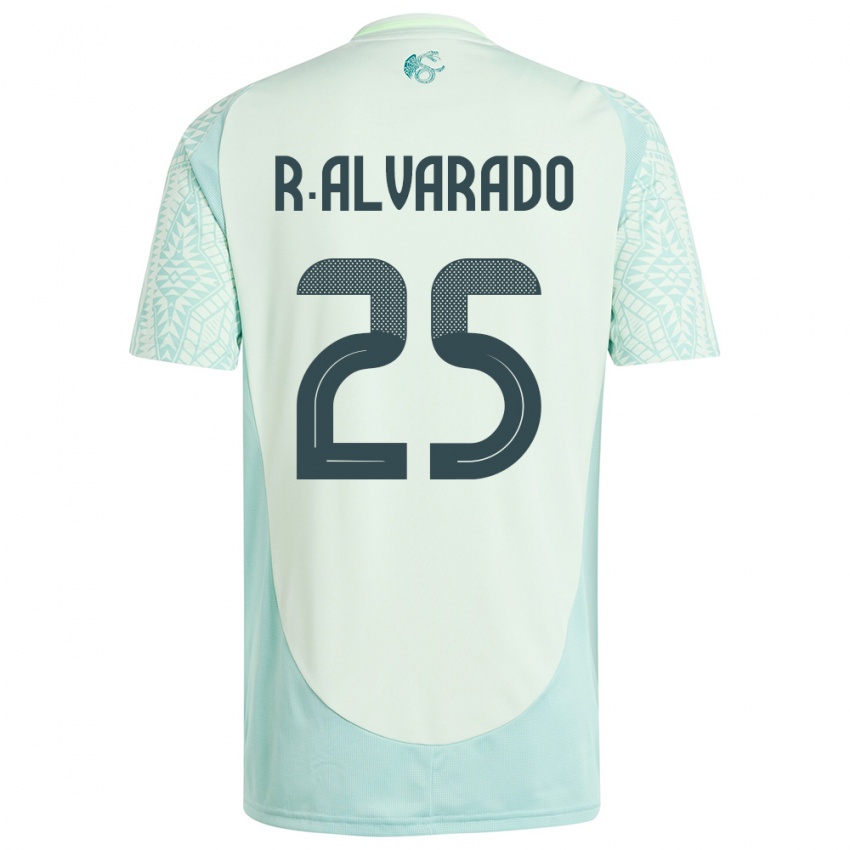 Mujer Camiseta México Roberto Alvarado #25 Lino Verde 2ª Equipación 24-26 La Camisa
