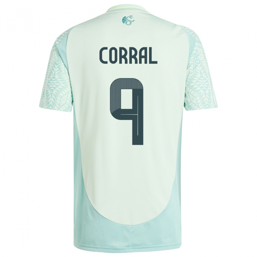 Mujer Camiseta México Charlyn Corral #9 Lino Verde 2ª Equipación 24-26 La Camisa