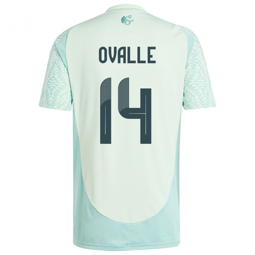 Mujer Camiseta México Jacqueline Ovalle #14 Lino Verde 2ª Equipación 24-26 La Camisa