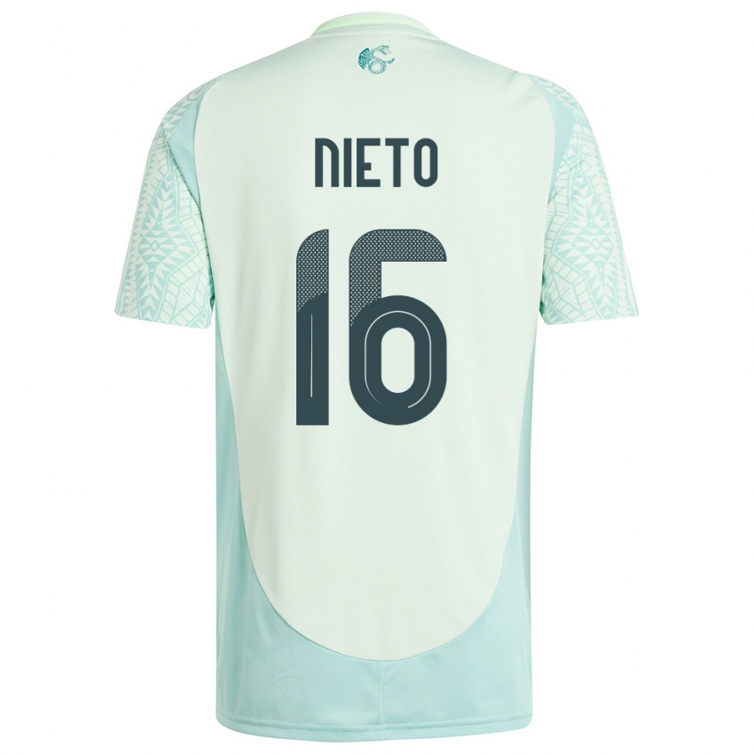 Mujer Camiseta México Karla Nieto #16 Lino Verde 2ª Equipación 24-26 La Camisa