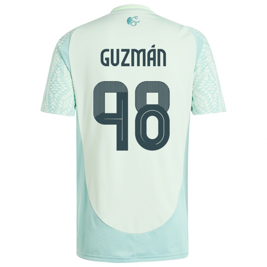 Mujer Camiseta México Kinberly Guzman #98 Lino Verde 2ª Equipación 24-26 La Camisa