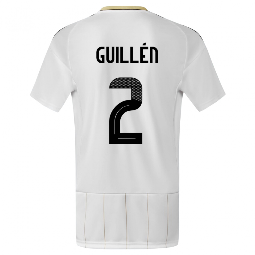 Mujer Camiseta Costa Rica Gabriela Guillen #2 Blanco 2ª Equipación 24-26 La Camisa