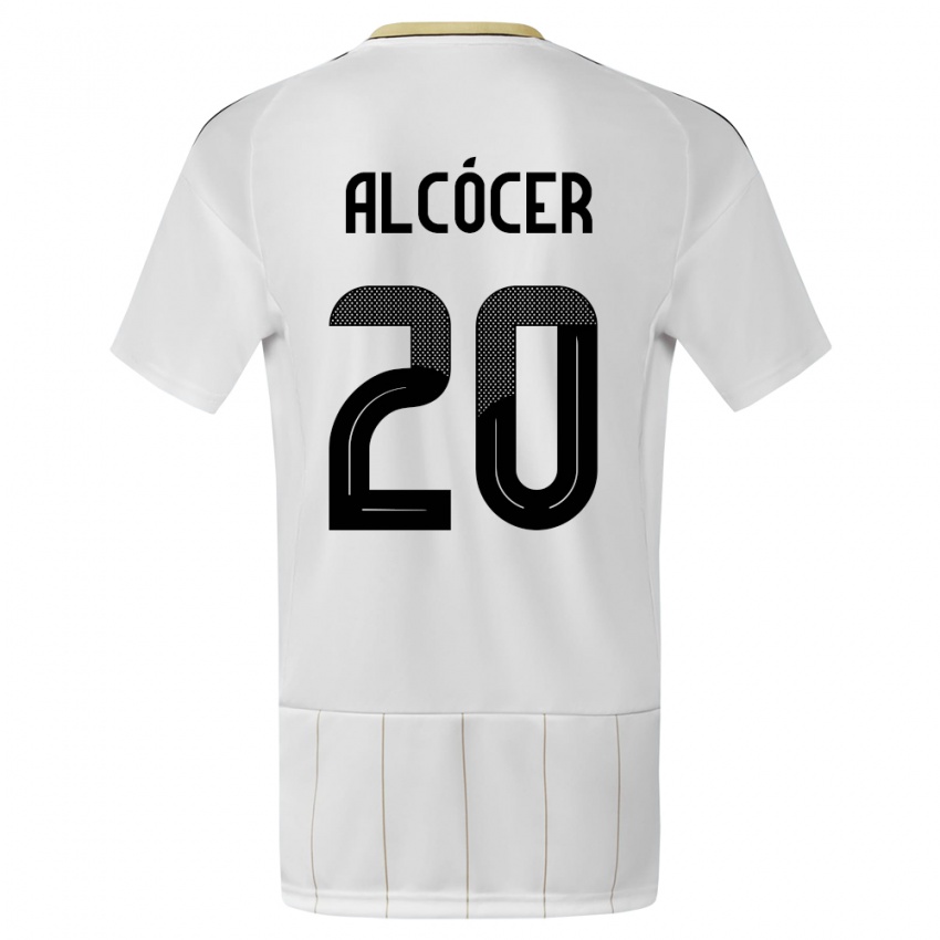 Mujer Camiseta Costa Rica Josimar Alcocer #20 Blanco 2ª Equipación 24-26 La Camisa