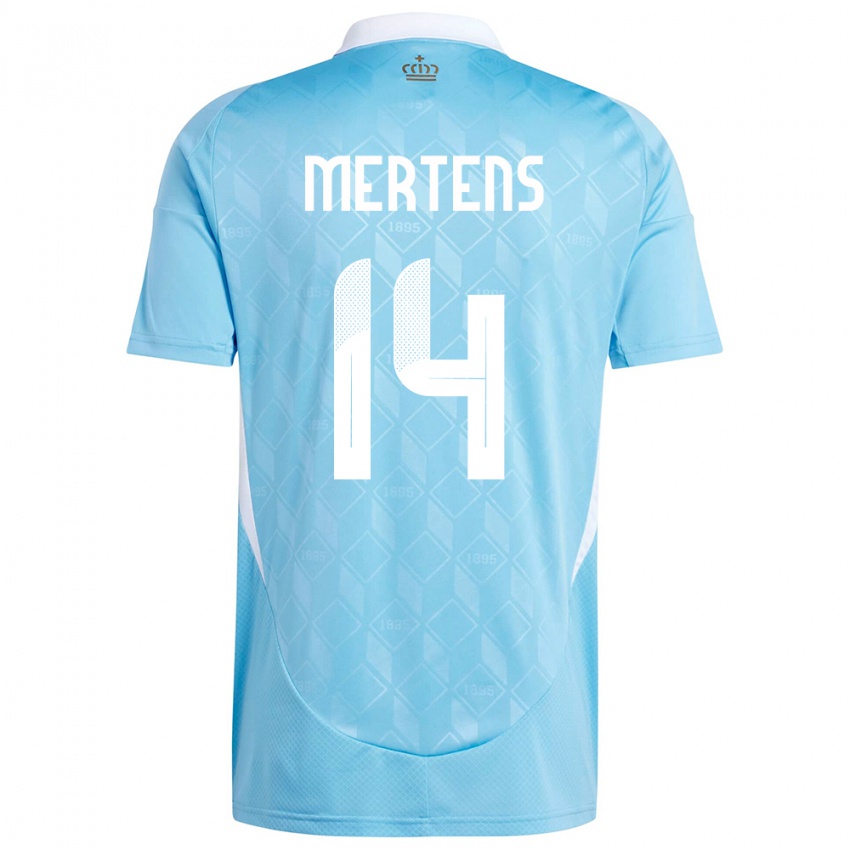 Mujer Camiseta Bélgica Dries Mertens #14 Azul 2ª Equipación 24-26 La Camisa