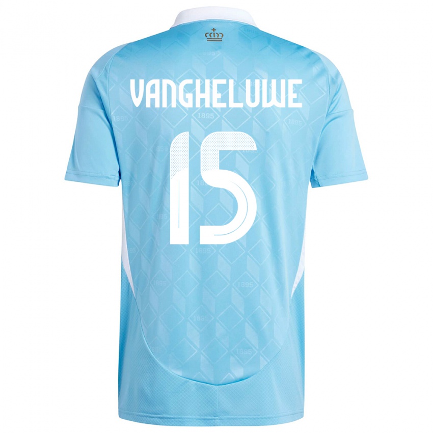 Mujer Camiseta Bélgica Jody Vangheluwe #15 Azul 2ª Equipación 24-26 La Camisa