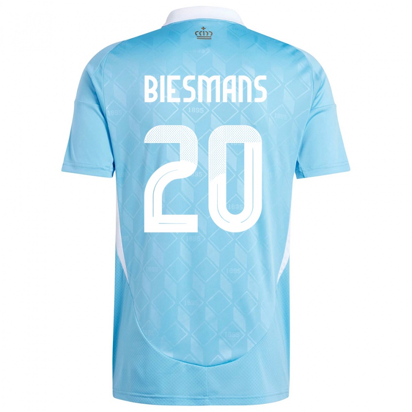 Mujer Camiseta Bélgica Julie Biesmans #20 Azul 2ª Equipación 24-26 La Camisa