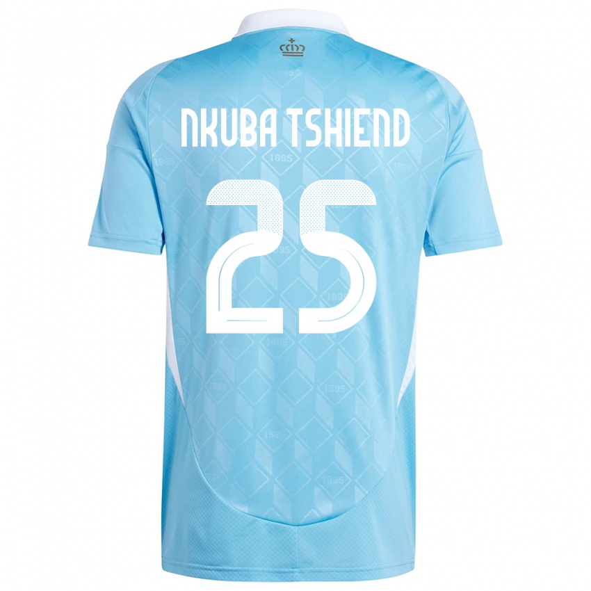 Mujer Camiseta Bélgica Ken Nkuba Tshiend #25 Azul 2ª Equipación 24-26 La Camisa