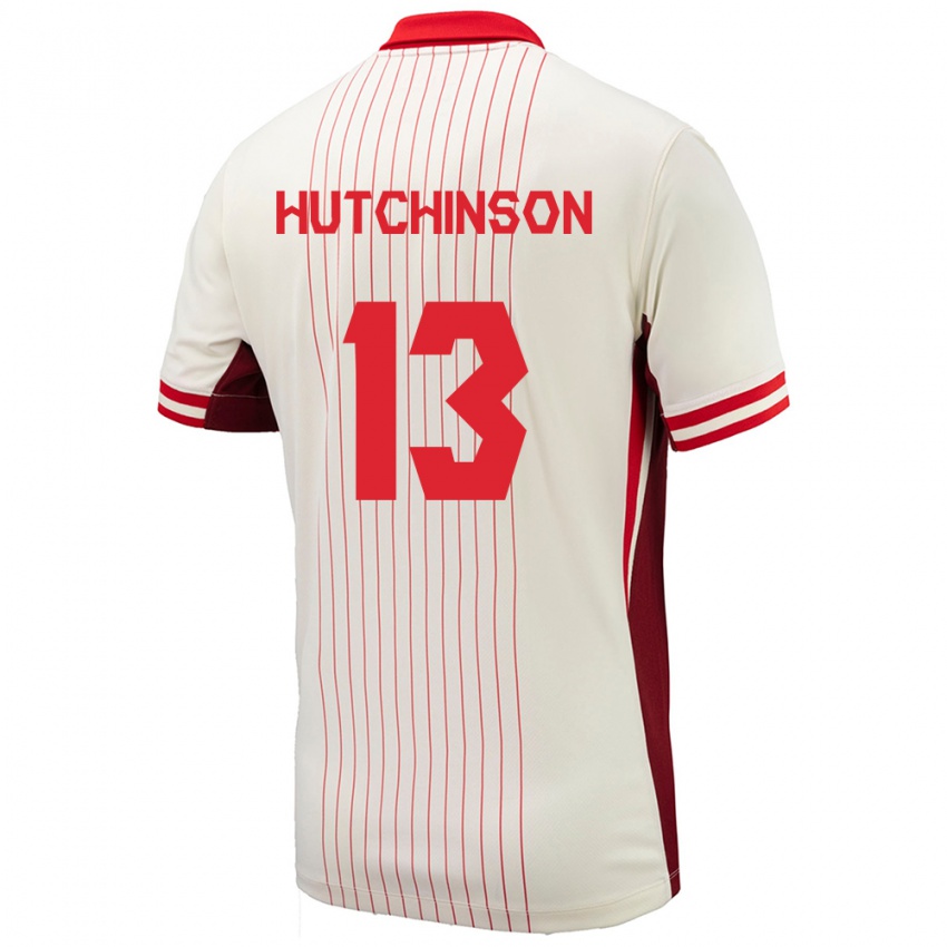 Mujer Camiseta Canadá Atiba Hutchinson #13 Blanco 2ª Equipación 24-26 La Camisa