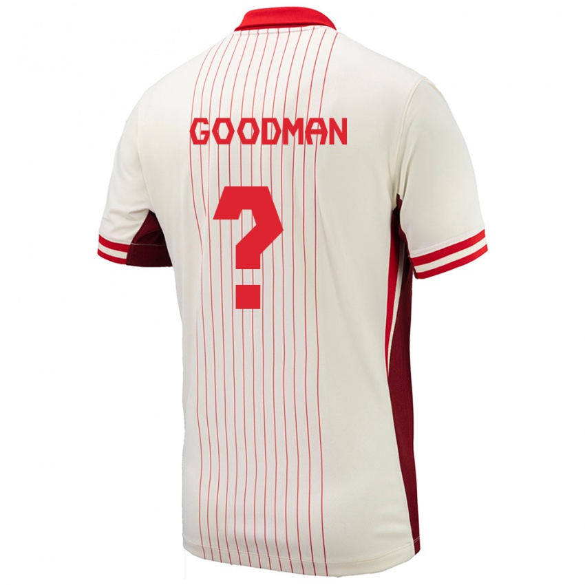 Mujer Camiseta Canadá Owen Goodman #0 Blanco 2ª Equipación 24-26 La Camisa