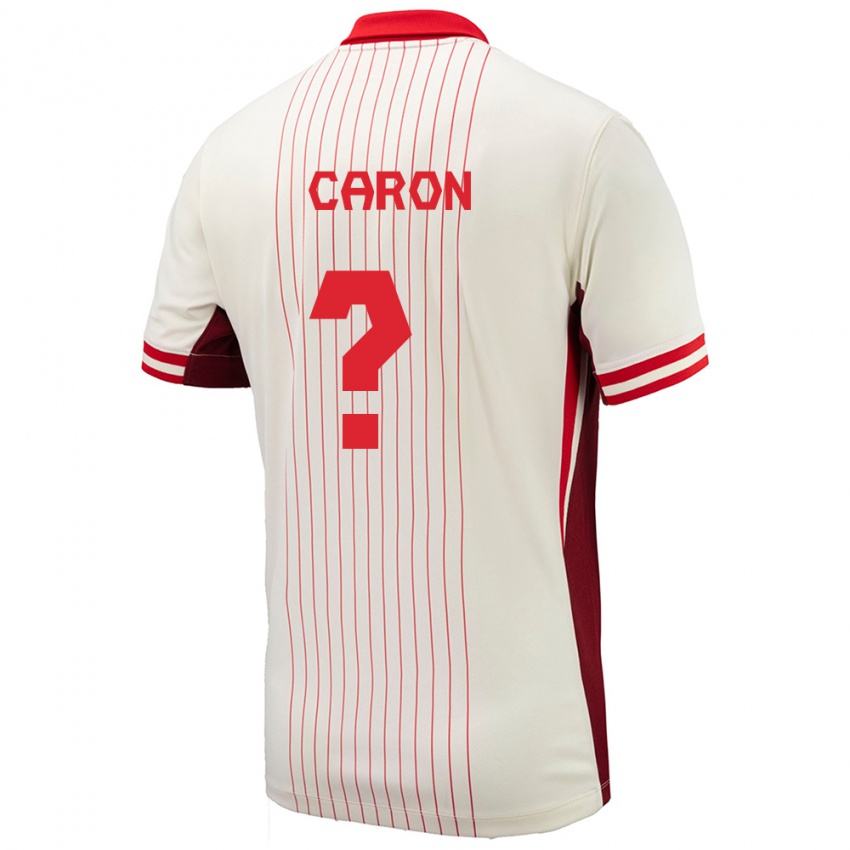 Mujer Camiseta Canadá Renaud Caron #0 Blanco 2ª Equipación 24-26 La Camisa